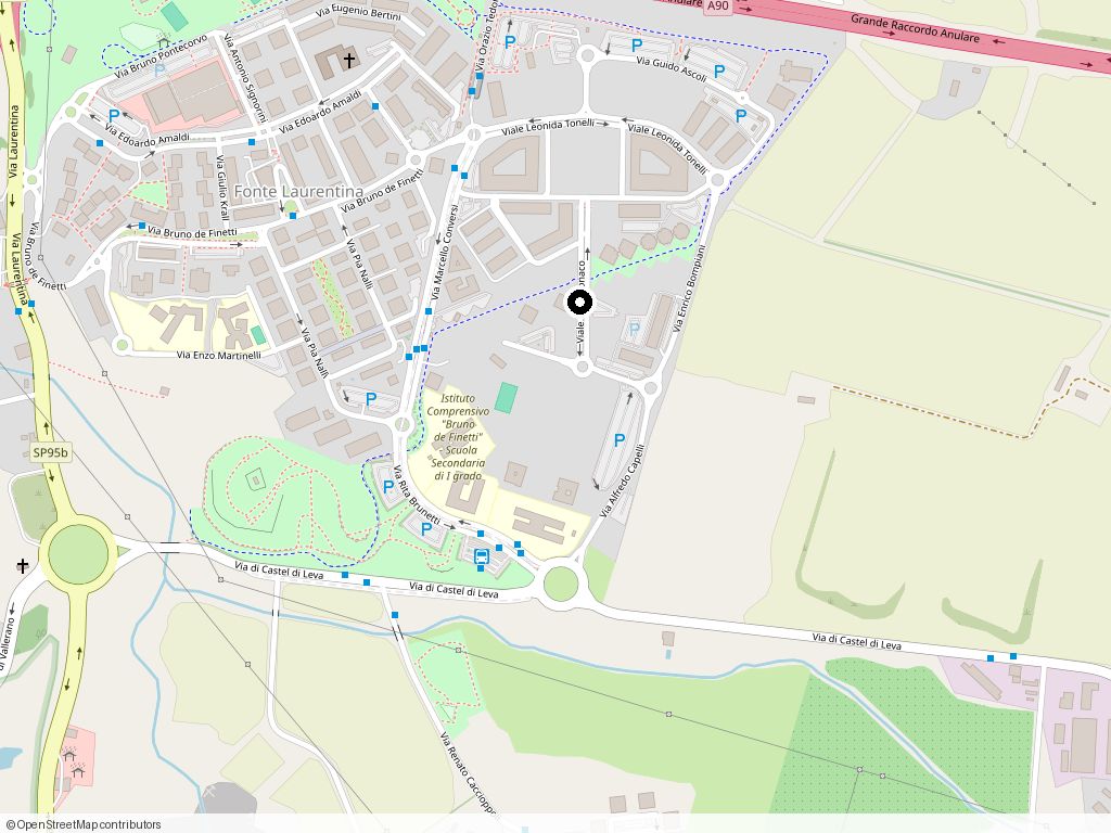Mappa della zona di Viale Ugo Monaco, 22, Roma, quartiere Fonte Laurentina